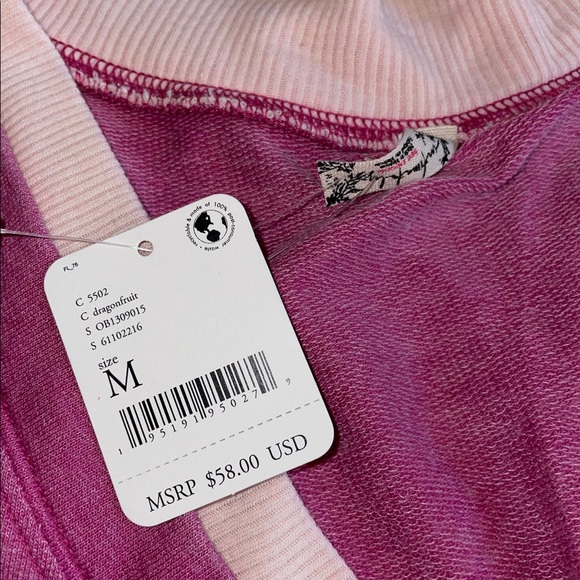 NWT Intimately Free People Cozy Cool Girl Dragonfruit Bodysuit Size M - Picture 6 of 9